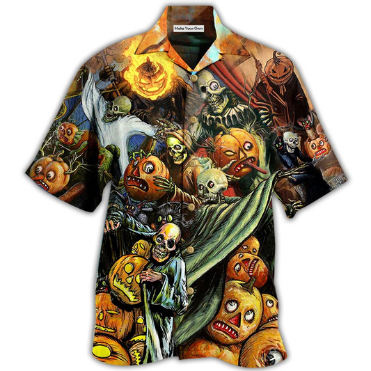 Dark Halloween Hawaiian Shirt For Coastal Adventures Summer Events And Everyday Comfort
