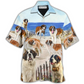 Funny Dog Saint Bernard Beach Hawaiian Shirt For Coastal Adventures And Warm Weather Wear
