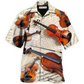 Vintage Violin Hawaiian Shirt For Coastal Trips Outdoor Events And Relaxed Summer Wear
