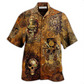 Retro Skull Pirates Hawaiian Shirt Design Detail For Beach Days And Holiday Travel