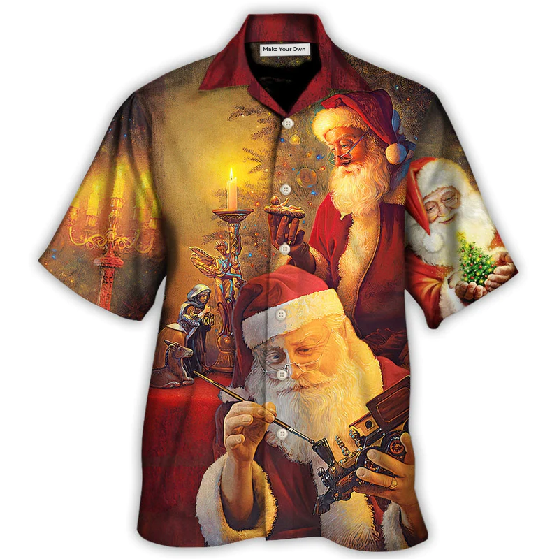 Festive Christmas Spirit Hawaiian Shirt Artwork View For Coastal Escapes And Resort Style