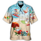 Christmas Santa Play Beach Hawaiian Shirt Artwork View For Coastal Escapes And Resort Style