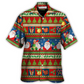 Festive Happy Christmas Hawaiian Shirt Artwork Detail For Tropical Trips And Casual Outings