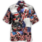 Skull Chef American Independence Day Hawaiian Shirt Design Detail For Sunny Adventures And Casual Wear