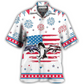 Funny Dolphin Independence Day Hawaiian Shirt For Vacation Days And Relaxed Coastal Outings