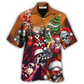 Christmas Cute Skull Hawaiian Shirt For Tropical Escapes Resort Wear And Outdoor Celebrations
