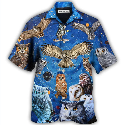 Owl Play Together Hawaiian Shirt For Vacation Days And Relaxed Coastal Outings