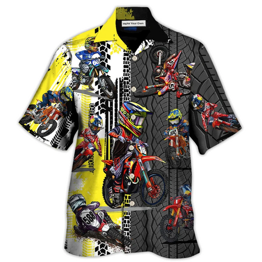 Motorcycle Motocross Racing Hawaiian Shirt For Warm Weather Adventures And Everyday Comfort