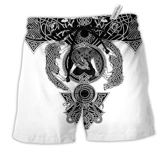 Viking Warrior Blood Cool Amazing Hawaiian Print Beach Shorts For Coastal Trips And Outdoor Wear