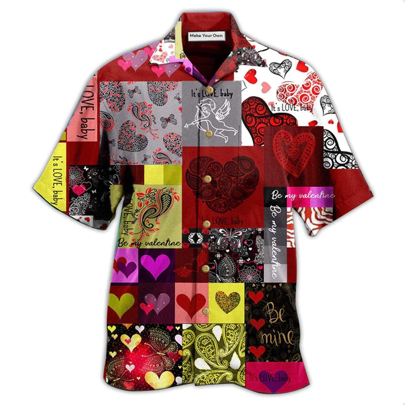 Valentine Beautiful Heart Paisley Hawaiian Shirt For Warm Weather Adventures And Everyday Comfort