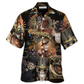 Steampunk Cat Hawaiian Shirt For Vacation Days And Relaxed Coastal Outings