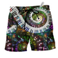 Music Piano Beach Shorts For Warm Weather Outings, Coastal Travel, And Everyday Comfort