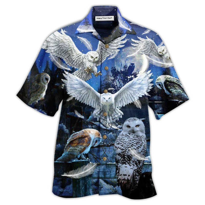 Owl Sing Silent Night Hawaiian Shirt For Summer Events And Casual Outdoor Wear