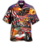 Happy Hot Rod Independence Day Firework Hawaiian Shirt Pattern Detail For Summer Holidays And Outdoor Fun
