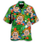 Tropical Floral Comics Figure Blooming Hawaiian Shirt Pattern View For Relaxed Warm Weather Outfits