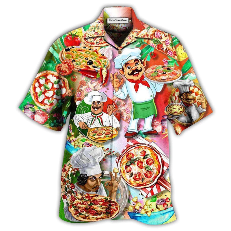 Chef Pizza Slice Day Sad Away Hawaiian Shirt Design Detail For Sunny Adventures And Casual Wear