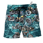 Motorcycle Beach Shorts For Oceanfront Escapes And Leisure And Relaxation