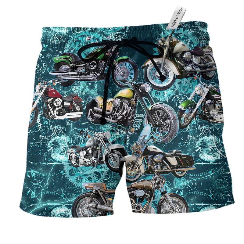 Motorcycle Beach Shorts For Oceanfront Escapes And Leisure And Relaxation