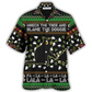 Black Cat Wreck Tree Blame Doggie Christmas Hawaiian Shirt Artwork Detail For Tropical Trips And Casual Outings