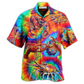 Red Rainbow Shrimp Hawaiian Shirt Artwork Detail For Tropical Trips And Casual Outings