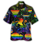 Rainbow Pride Careful Hate Hawaiian Shirt For Beach Parties And Weekend Getaways