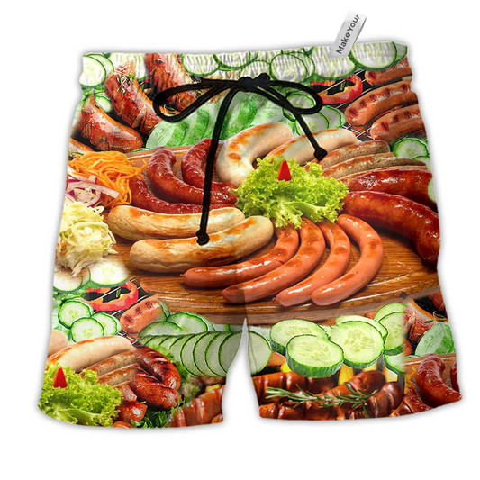 Food Dog Beach Shorts For Poolside Relaxation And Versatile Outdoor Wear