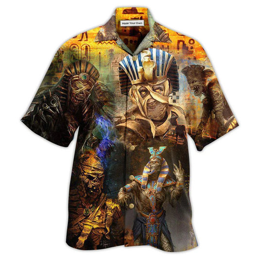 Ancient Egyptian Hawaiian Shirt For Tropical Escapes Resort Wear And Outdoor Celebrations