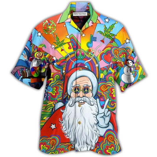 Bohemian Funny Festive Holiday Hawaiian Shirt Artwork View For Weekend Travel And Beach Style