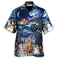 Festive Christmas Family Light Hawaiian Shirt Design Detail For Beach Days And Holiday Travel