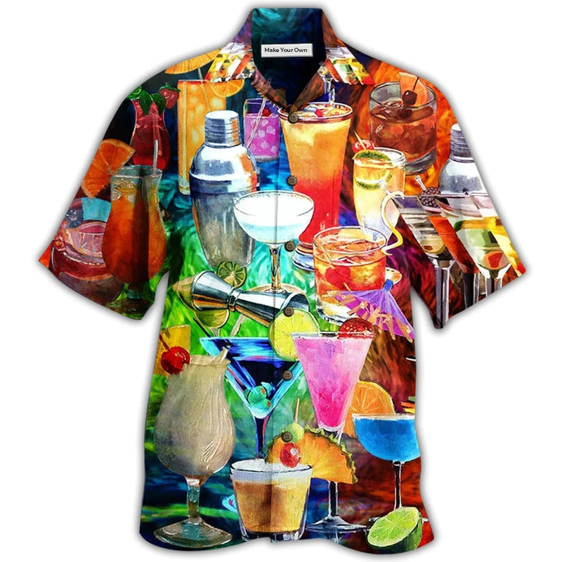 Fruit Cocktail Hawaiian Shirt Artwork View For Weekend Travel And Beach Style