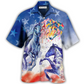 Horse Independence Day Hawaiian Shirt Design View For Casual Summer Styling