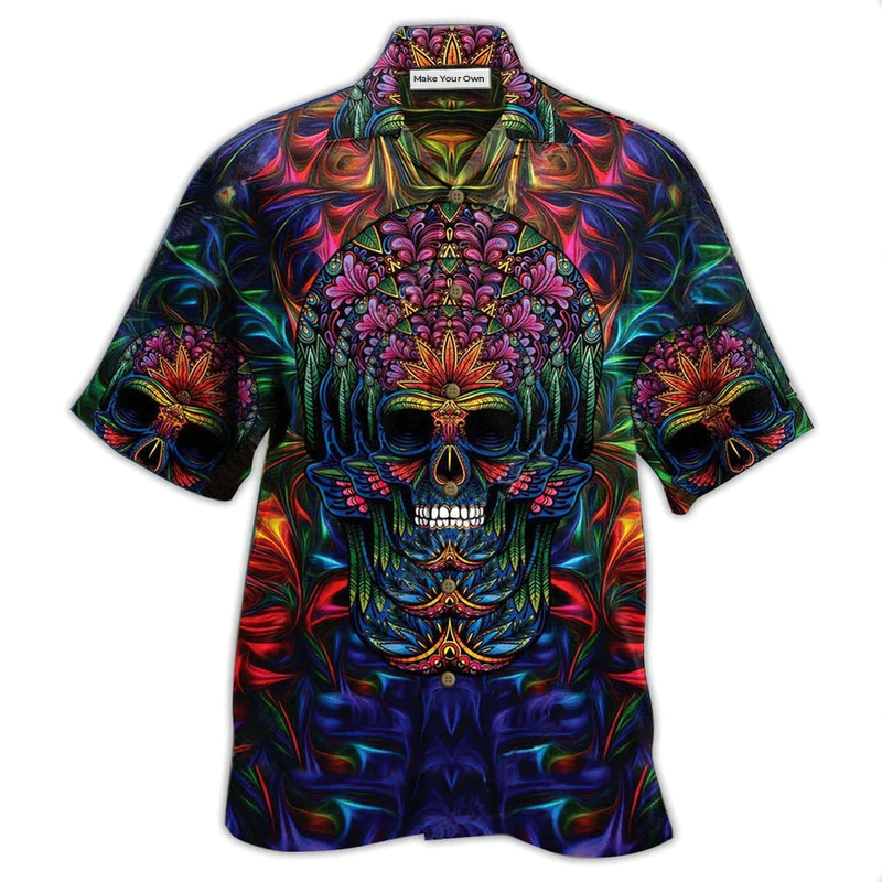 Skull Hawaiian Shirt For Coastal Adventures Summer Events And Everyday Comfort