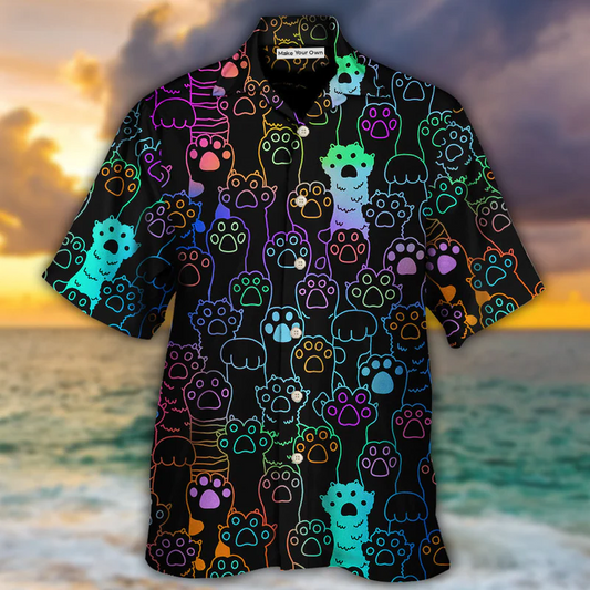 Cat Cutie Little Paw Hawaiian Shirt For Resort Getaways And Comfortable Summer Activities