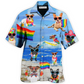 Rainbow Pride Jack Russell Terrier Hawaiian Shirt For Summer Vacation And Beach Travel