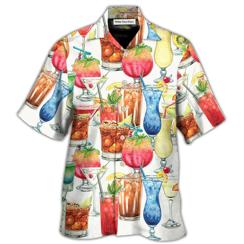 Cocktail Packed Drink Hawaiian Shirt Artwork View For Coastal Escapes And Resort Style