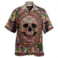 Cute Skull Hawaiian Shirt For Tropical Holiday Resort Parties And Everyday Style