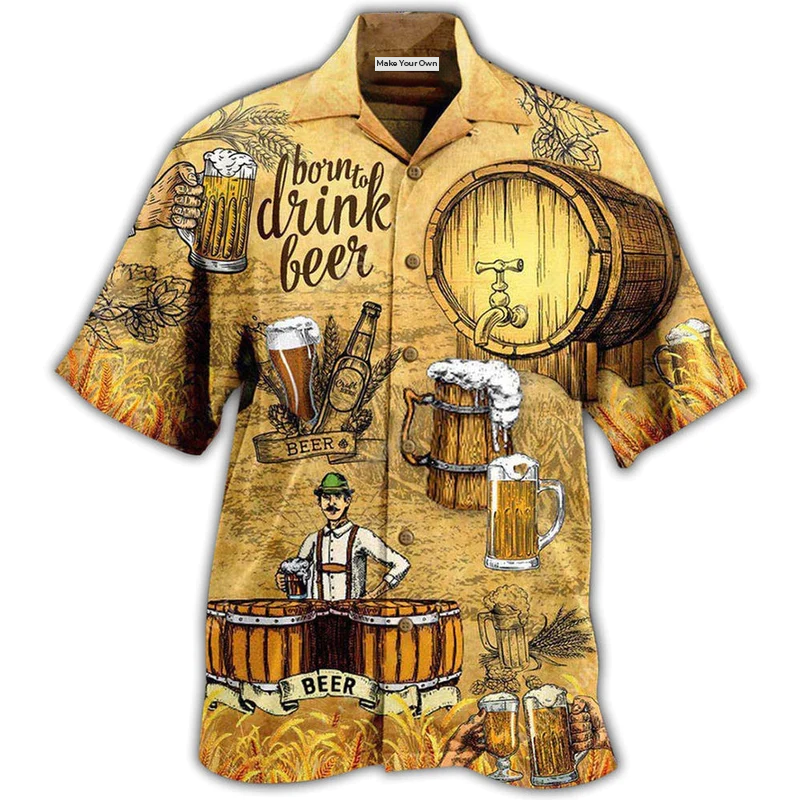 Beer Bow Drink Hawaiian Shirt Artwork View For Coastal Escapes And Resort Style