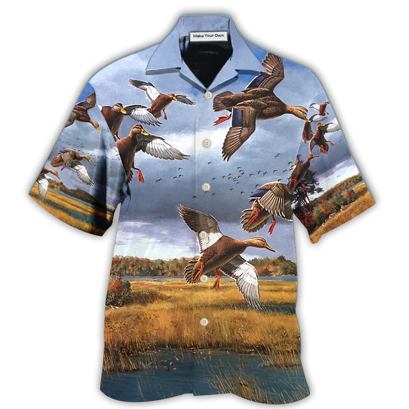 Classic Duck Hunting Hawaiian Shirt For Beach Parties And Weekend Getaways