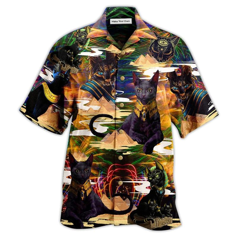 Ancient Cat Egypt Awesome Egyptain Hawaiian Shirt Design View For Resort Travel And Thoughtful Gifting