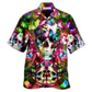 Floral Skull Hawaiian Shirt For Resort Travel Summer Outings And Casual Gatherings