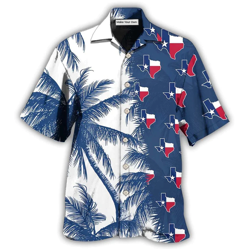 Peace Texas Heritage Hawaiian Shirt For Island Holidays Summer Parties And Casual Outdoor Wear