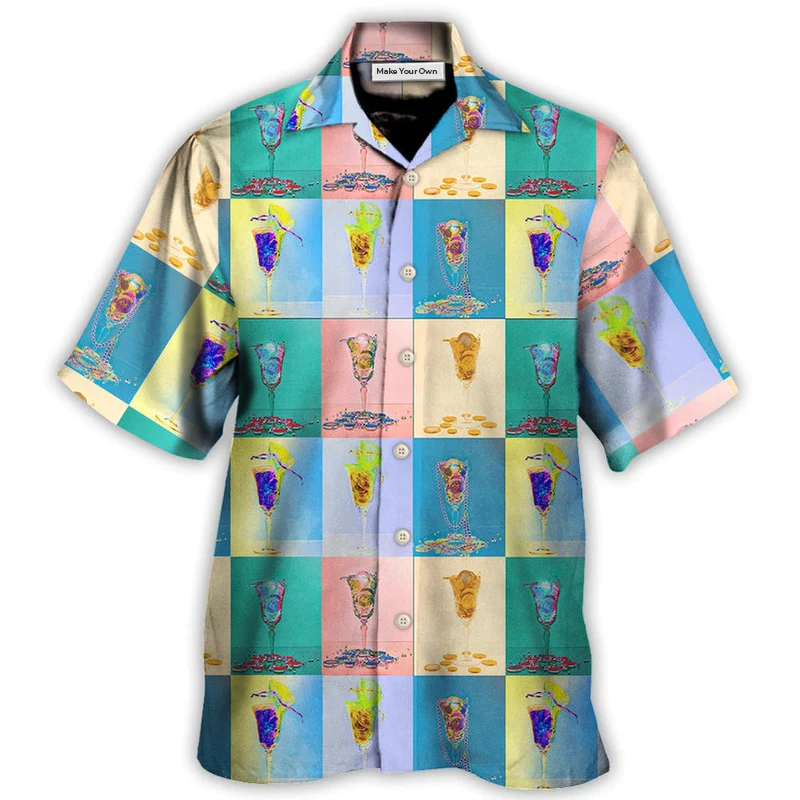 Cocktail Classy Night Hawaiian Shirt Artwork View For Weekend Travel And Beach Style