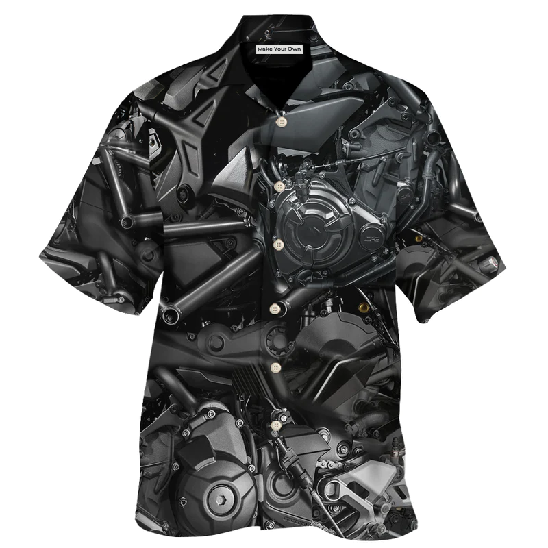 Luxury Motorcycle Ride Hawaiian Shirt For Tropical Holidays, Resort Trips, And Comfortable Summer Outings