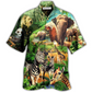 Wildlife Hawaiian Shirt For Resort Travel Summer Outings And Casual Gatherings