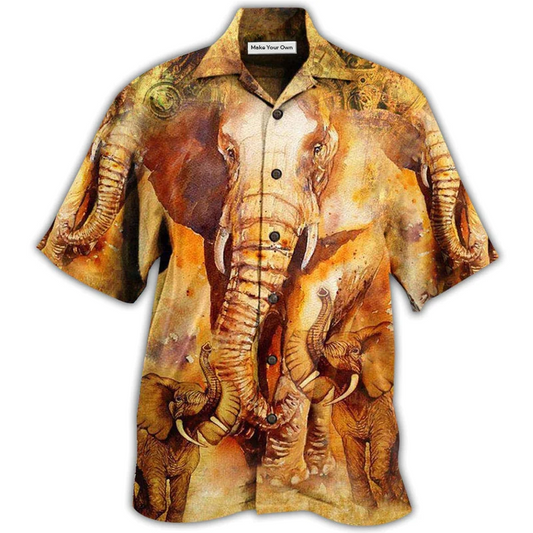 Elephant Biggest Hawaiian Shirt Artwork View For Coastal Escapes And Resort Style
