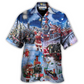 Train Christmas Santa Happiness Hawaiian Shirt Artwork View For Weekend Travel And Beach Style