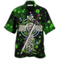 Irish Celtic Cross Blood Hawaiian Shirt Design View For Resort Travel And Thoughtful Gifting