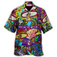 Bohemian Colorful Mushroom Hawaiian Shirt For Warm Weather Adventures And Everyday Comfort