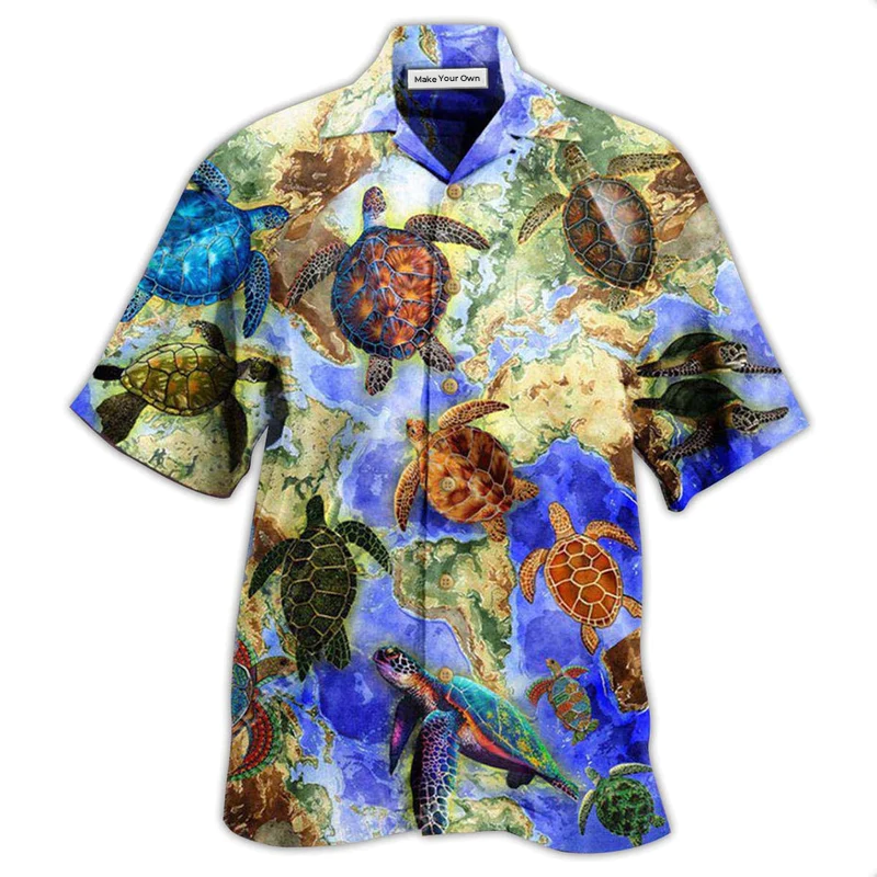 Turtle Swim Around Hawaiian Shirt For Warm Weather Adventures And Everyday Comfort