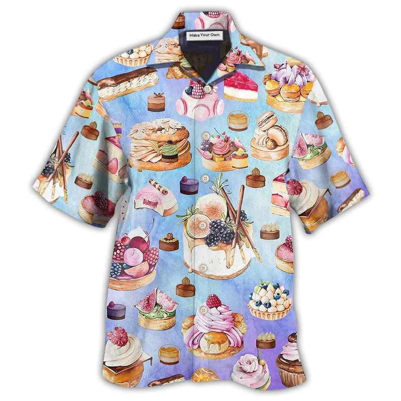 Purple Food Dessert Hawaiian Shirt For Summer Events And Casual Outdoor Wear